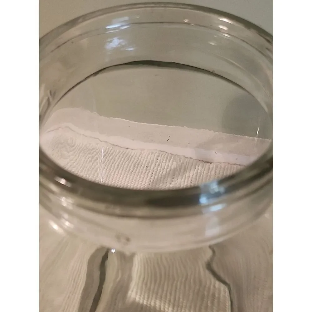 Clear Glass Kitchen Canister with Silver Lid